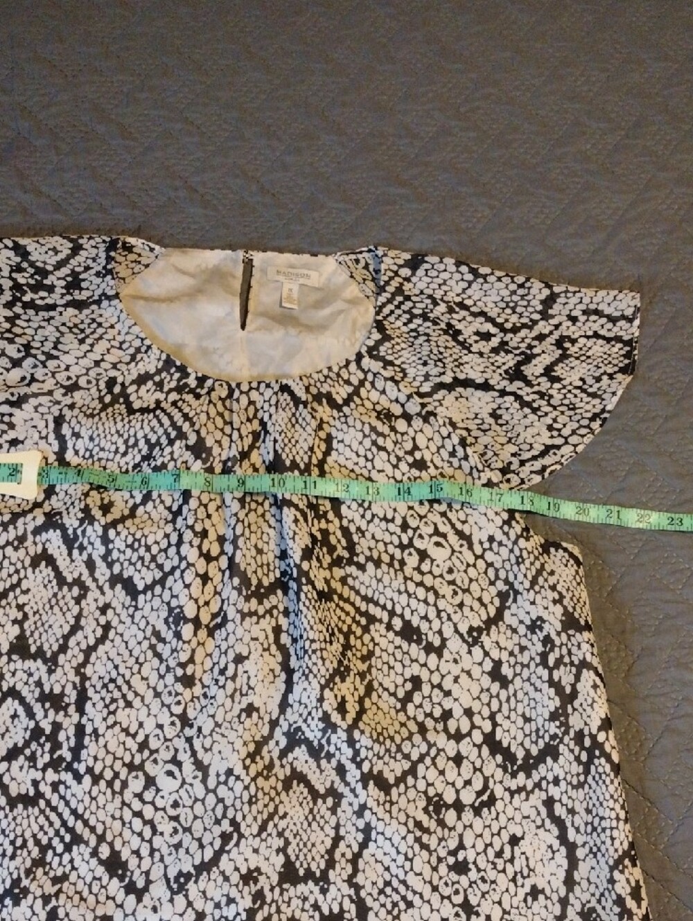 Madison Cream And Black Silk Blouse - Picture 9 of 11